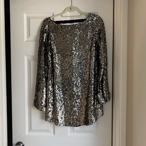 Free People Tarnished Gold sequined dress